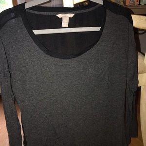 Grey and black Banana Republic Top